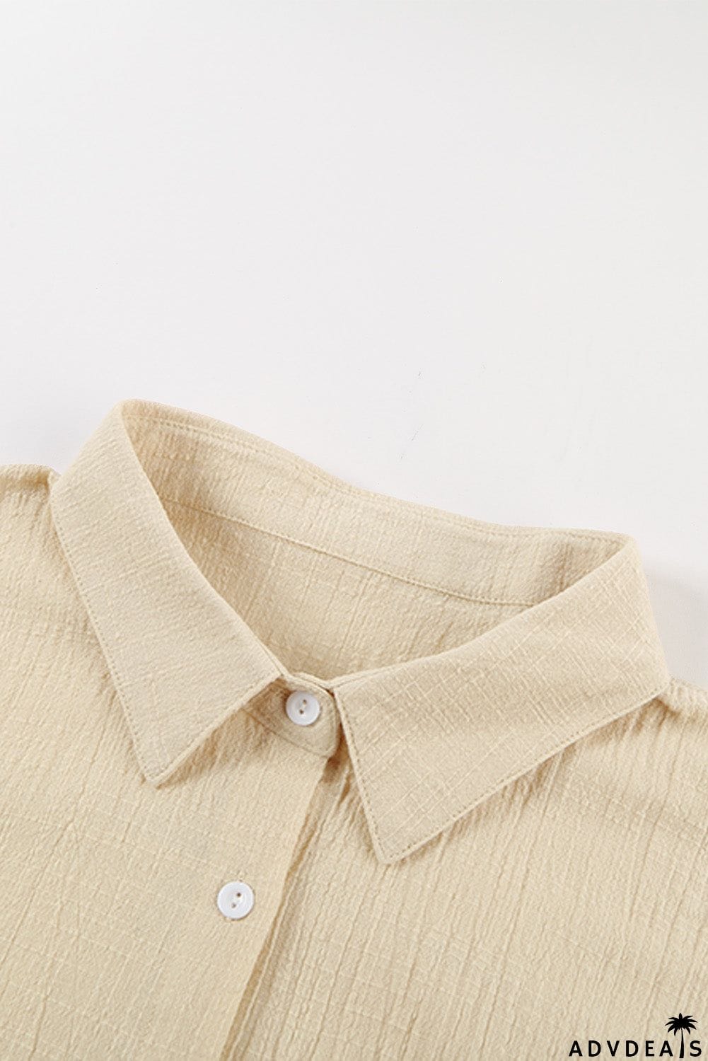 Turn-down Collar Button Front Tank
