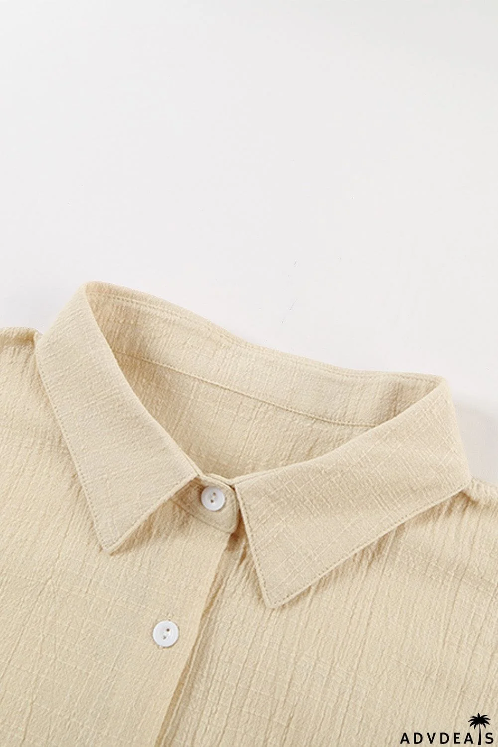 Turn-down Collar Button Front Tank