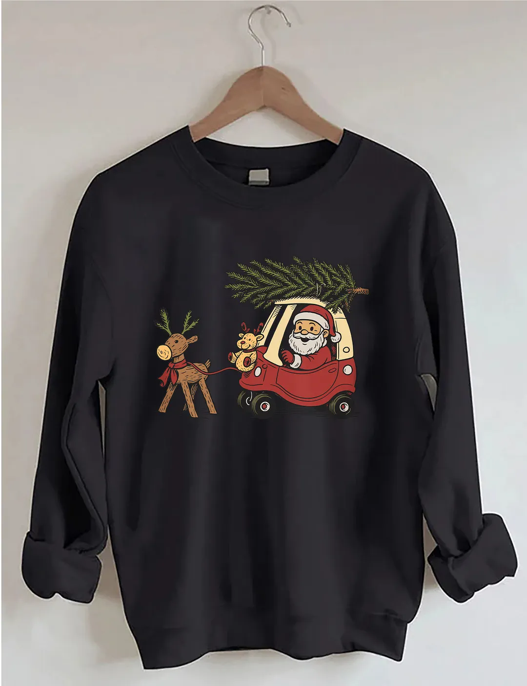 Funny Santa Car Sweatshirt