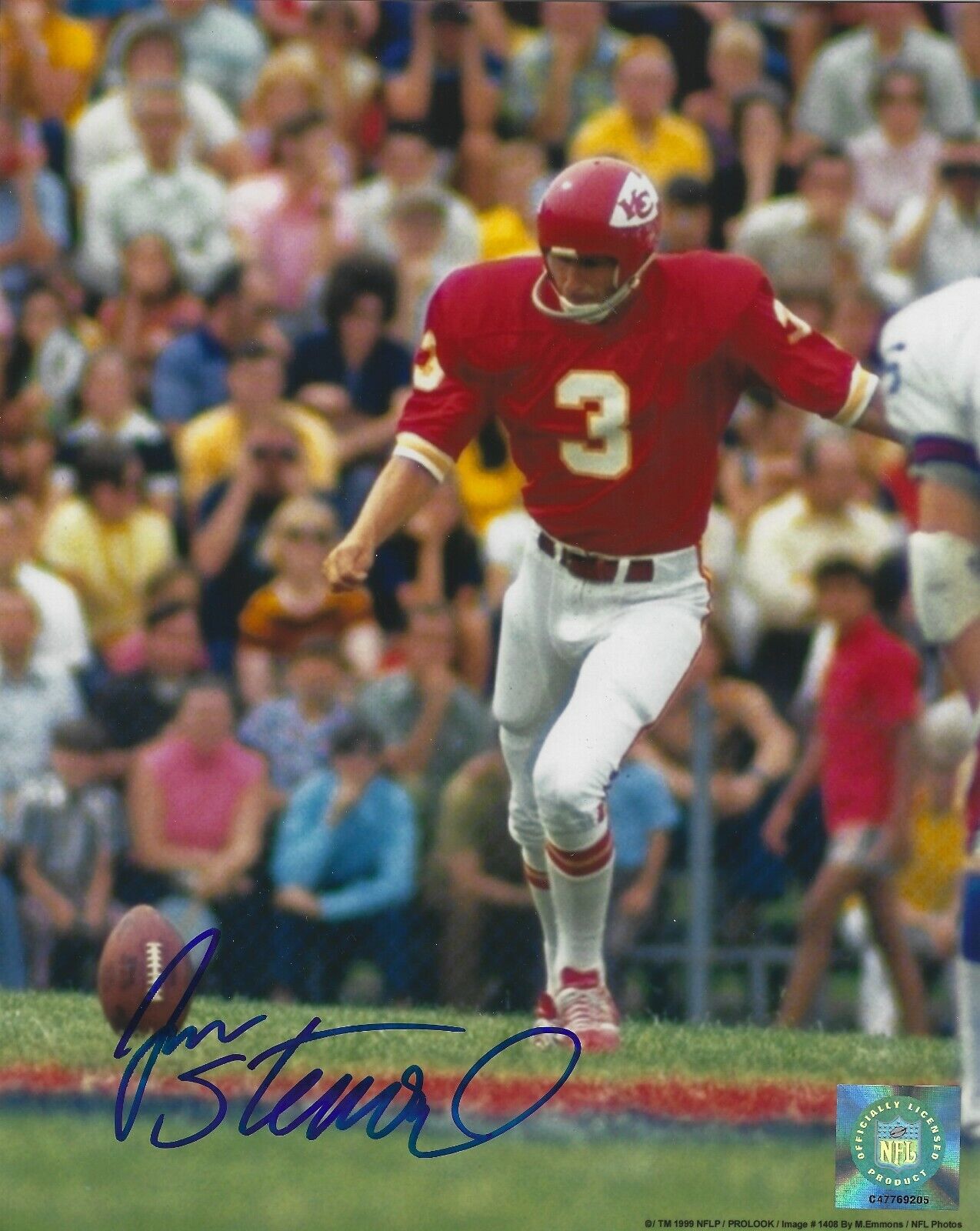 Autographed JAN STENERUD Kansas City Chiefs 8x10 Photo Poster painting w/COA