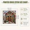 Xmas Shop 11CT 3 Strands DIY Stamped Cross Stitch Kit for Adults 45x45cm tapestrymarket