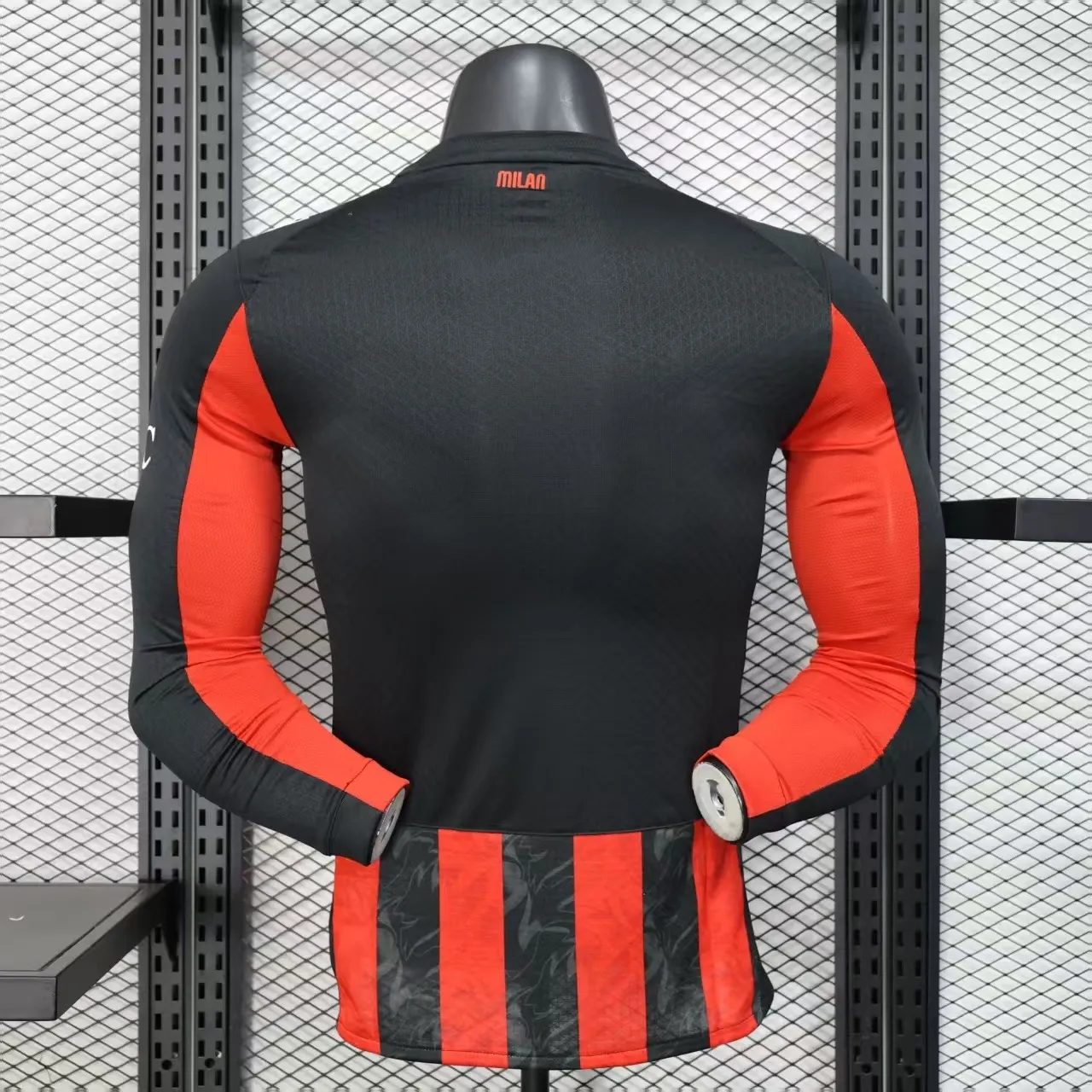 2025/2026 Player Version AC Milan Home Long Sleeve Football Shirt 1:1 Thai Quality