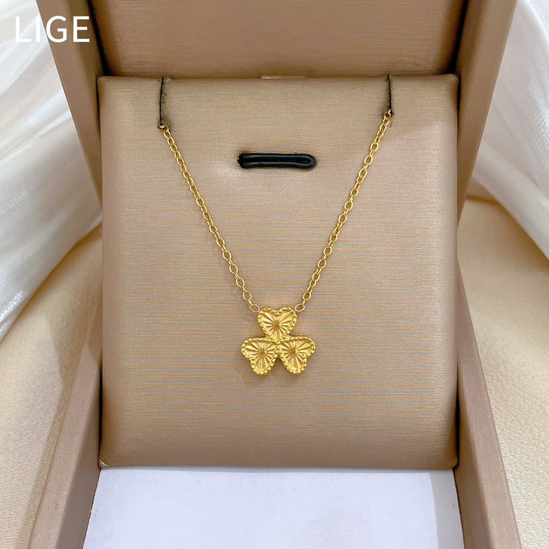 Cartoon Gourd Geometric Titanium Steel Electroplating Necklaces