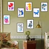 8pcs Marine Animal DIY Mini Round Diamond Painting Set 12x17cm