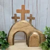 Ornements de sc&egrave;ne de tombeau de J&eacute;sus en bois