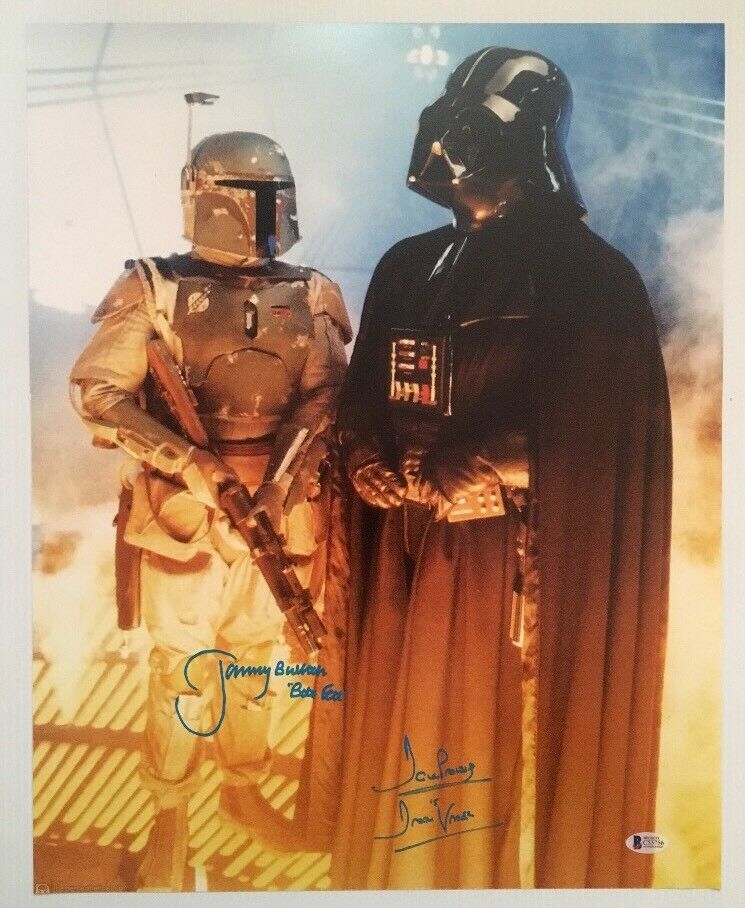 Dave David Prowse Jeremy Bulloch Signed Vader 16x20 Photo Poster painting Star Wars BECKETT 4