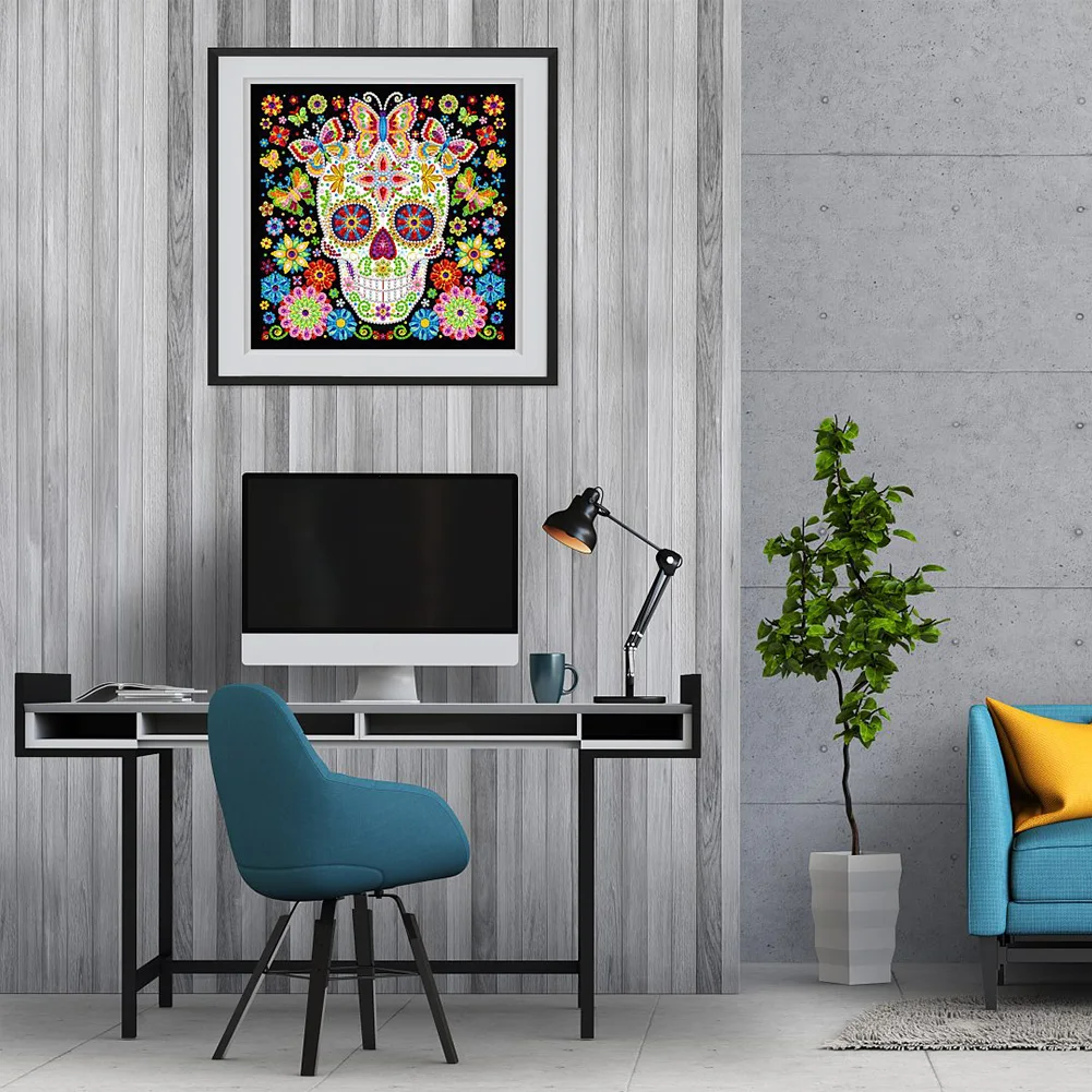 Luminous Diamond Painting - Special Shaped Drill - Skull(30*30cm)