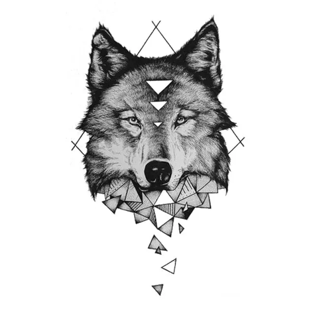 Waterproof Temporary Tattoo Sticker Animal Wolf Lion Eagle Tatto Flash Tatoo Hand Wrist Foot Arm Neck Fake Tattoos For Men Women