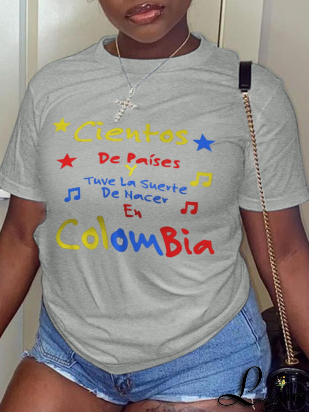 White Fashion Street Print Letter O Neck T-Shirts