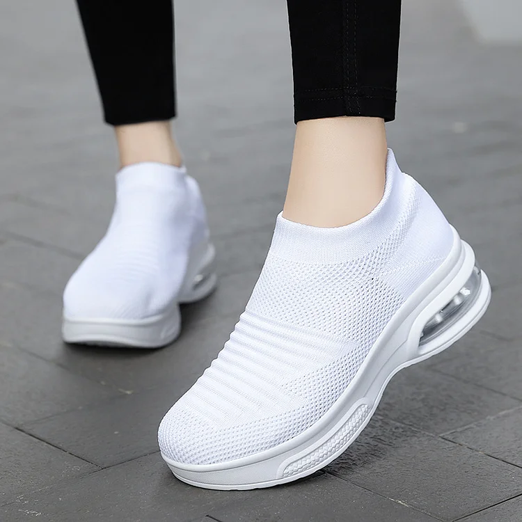 Woman's Orthopedic Knit Chunky Slip On Sneakers