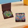 Rainbow Butterfly Wooden DIY Crystal Art Sticky Notes Holder (160 Blank Notepads) Diamond Painting Sticky Notes Dispenser Ideal for Home Office Supplies Handicrafts Gifts
