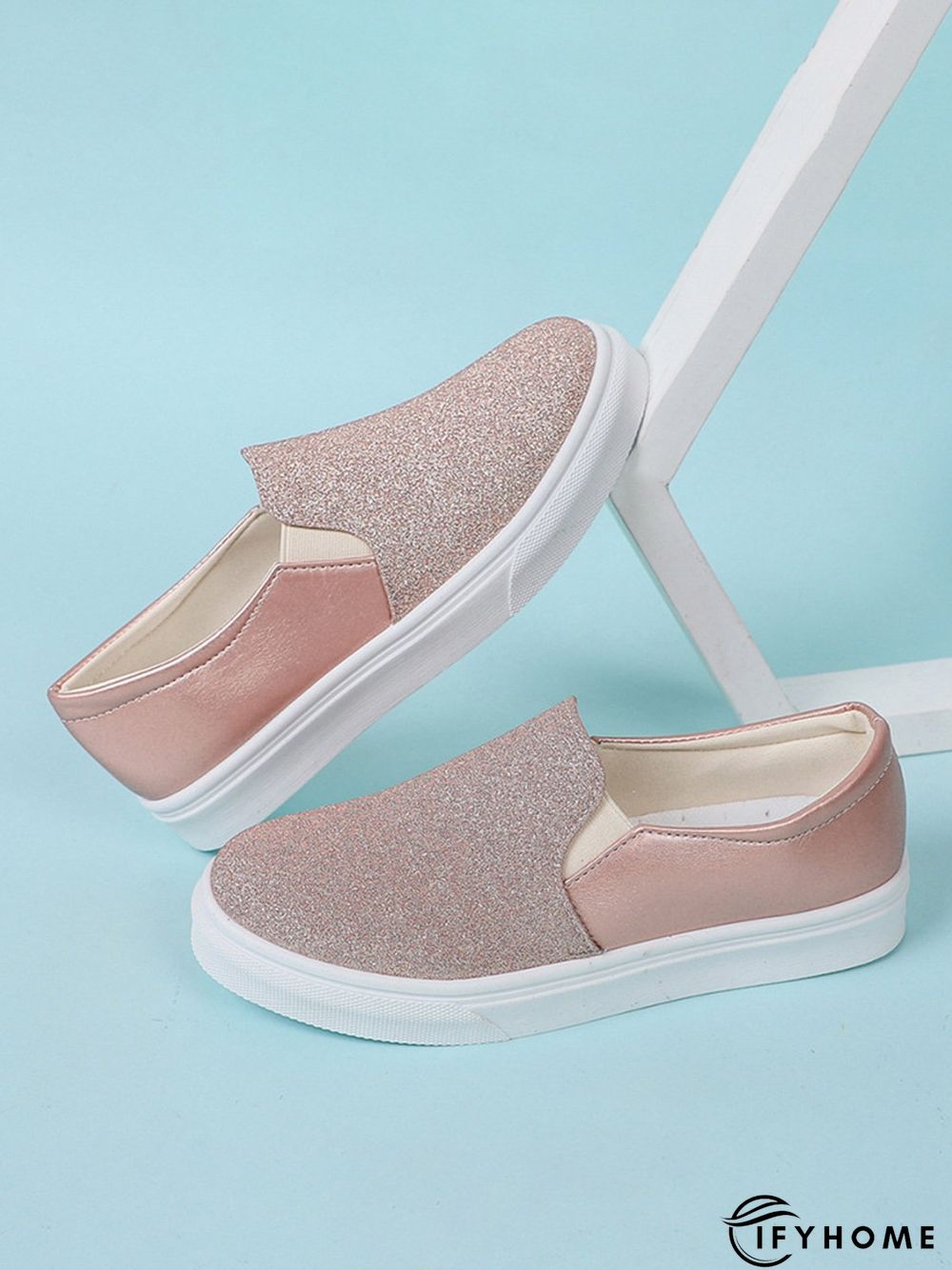 Glitter Split Joint Slip On Casual Shoes | IFYHOME