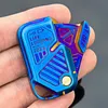 EDC Decompression Toys Card Throwing Mechanical Card Pusher Play Piece Titanium Fingertip Gyroscope