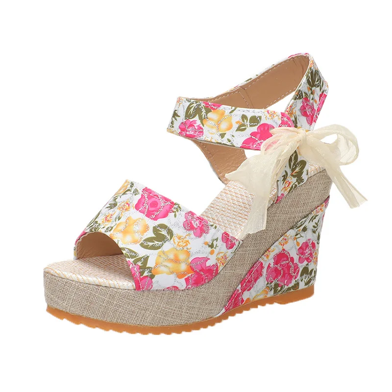 Yyvonne Hee Women's Sandals Fruit Pattern High Heel Sandals Women 2025 Spring And Summer New Word Fish Mouth Bow Women's Shoes