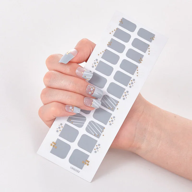 Churchf Fashionable Blue Diamonds Nail Art Stickers Collection Manicure DIY Nail Polish Strips Wraps for Party Decor-Nail Inspo