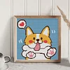 Cute Corgi Dog-14CT Stamped Cross Stitch Kit(25x25cm)