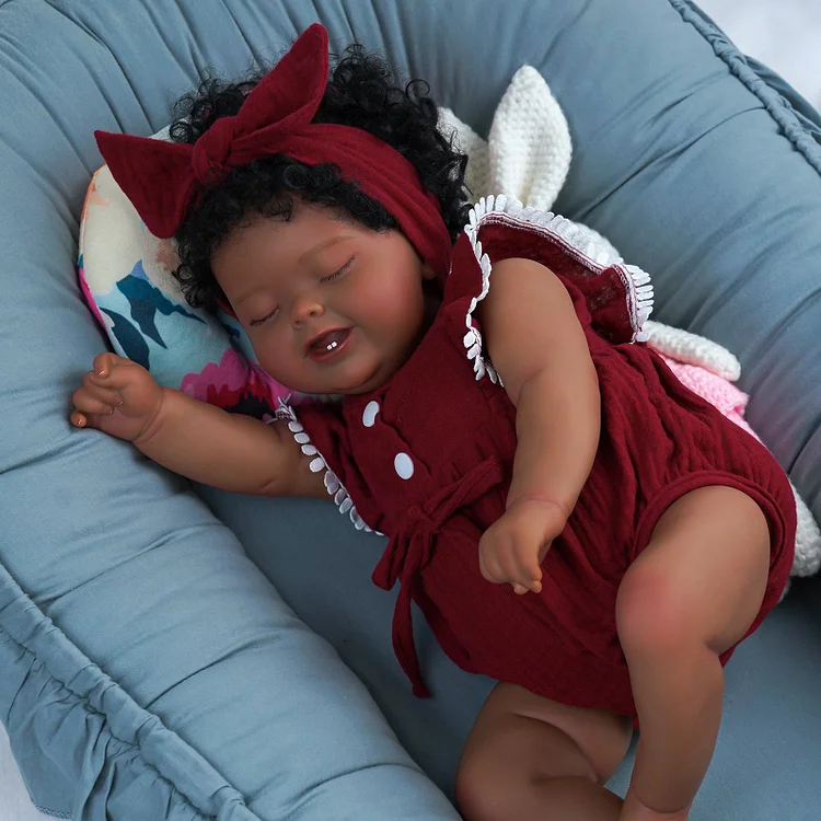 African American Reborn Dolls Bobby 20" Sleeping Lifelike Black Reborn ...