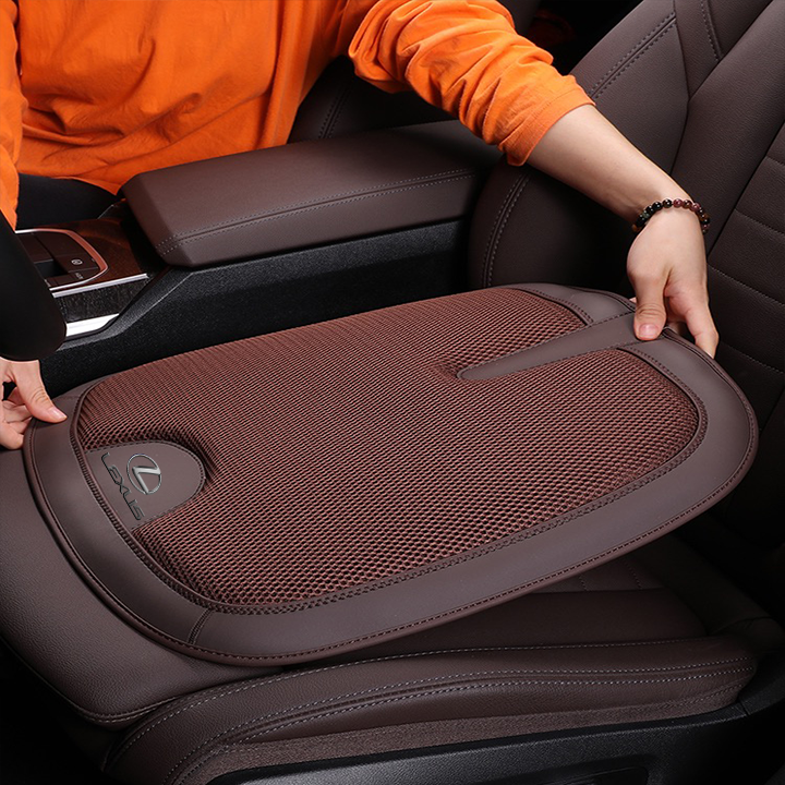 ✨Spring Sale✨Summer Comfortable Leather Ice Silk Mosaic Car Seat Cushion