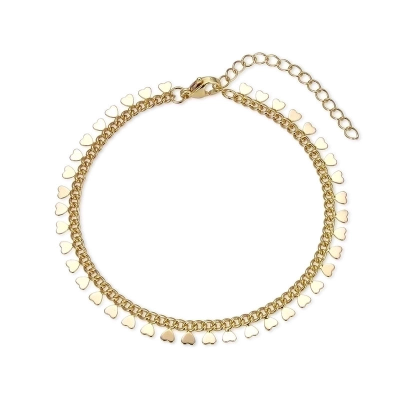 Minimalist Heart Shape Copper Metal Bracelets 1 Piece