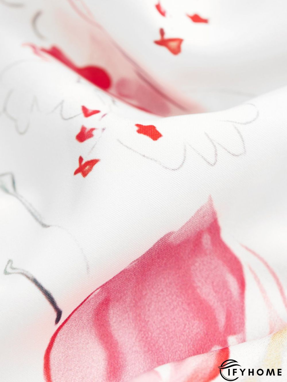 Casual Floral V Neck Short Sleeve Woven Dress | IFYHOME