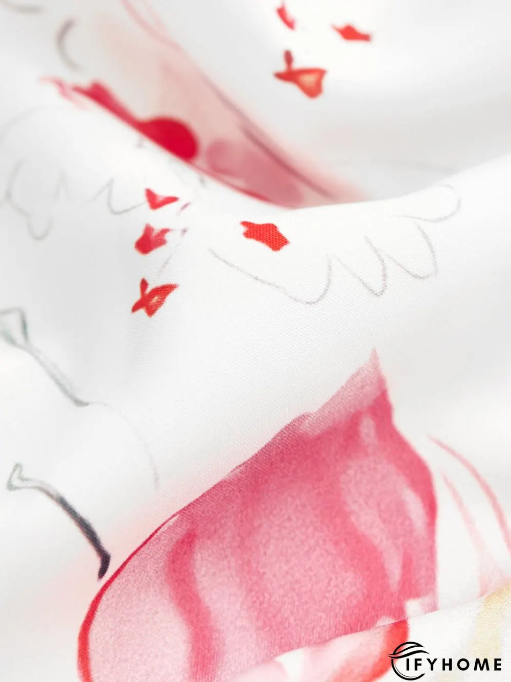 Casual Floral V Neck Short Sleeve Woven Dress | IFYHOME