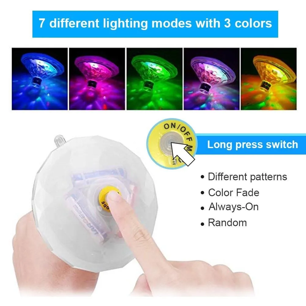 Floating Underwater Light RGB Submersible LED Disco party Light Glow ...