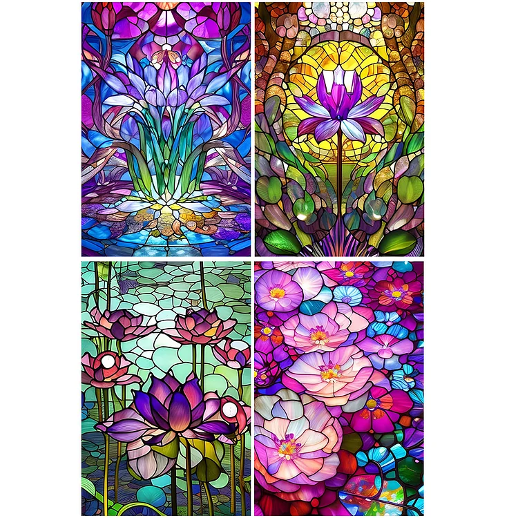 5D Diamond Painting Stained Glass Fountain Kit