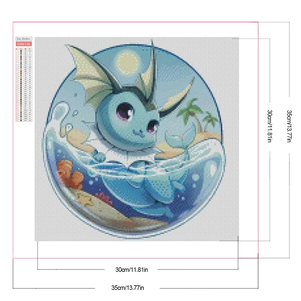Partial AB Diamond Painting - Full Round Drill - Pokémon(Canvas|35*35cm)