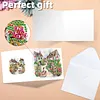 6Pcs Diamond Painting Bicycle Town Greeting Card Set with Envelopes for Birthdays Thanksgiving & Special Occasion