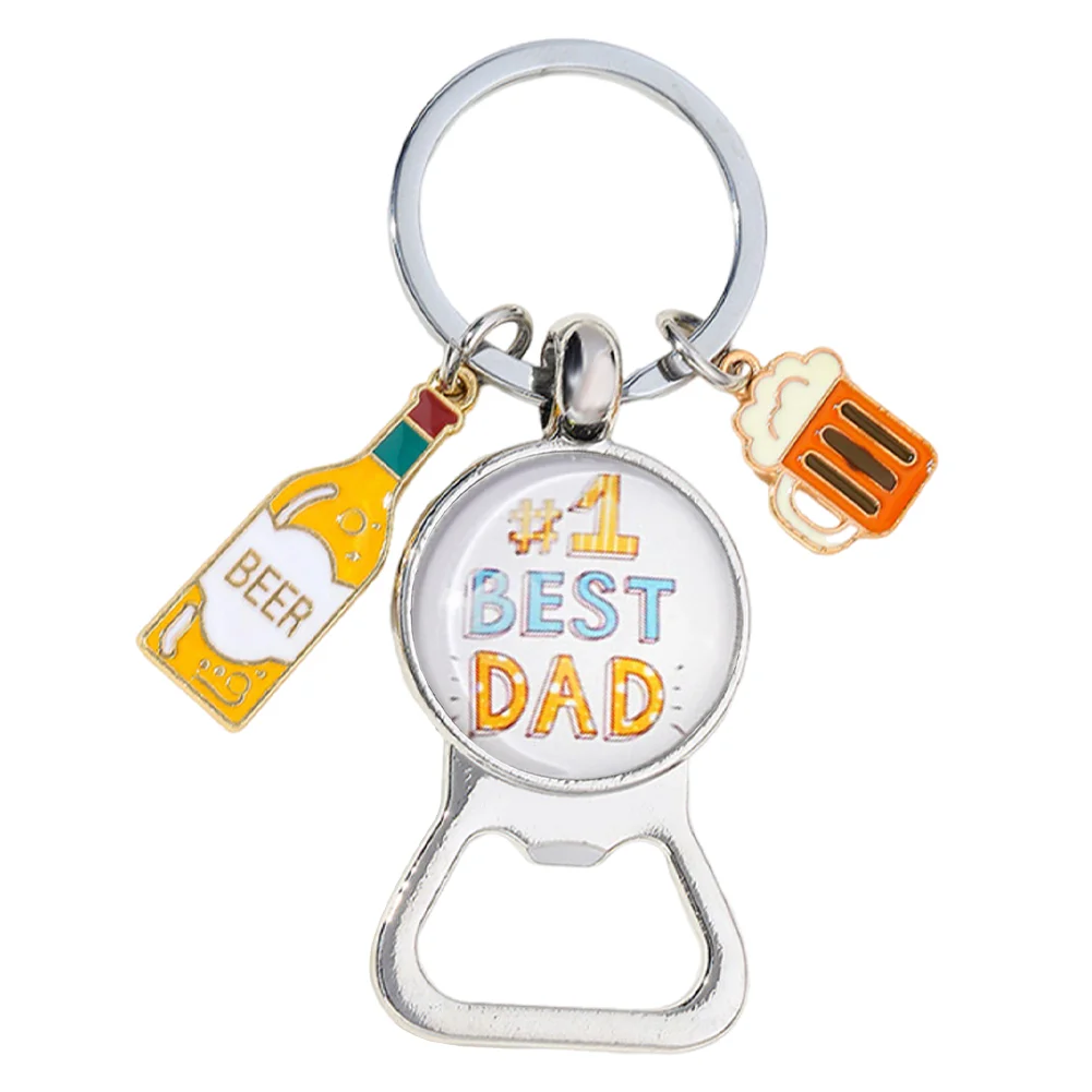 Beer Festival Zinc Alloy Beer Bottle Opener Keychain Gift for Christmas/Birthday