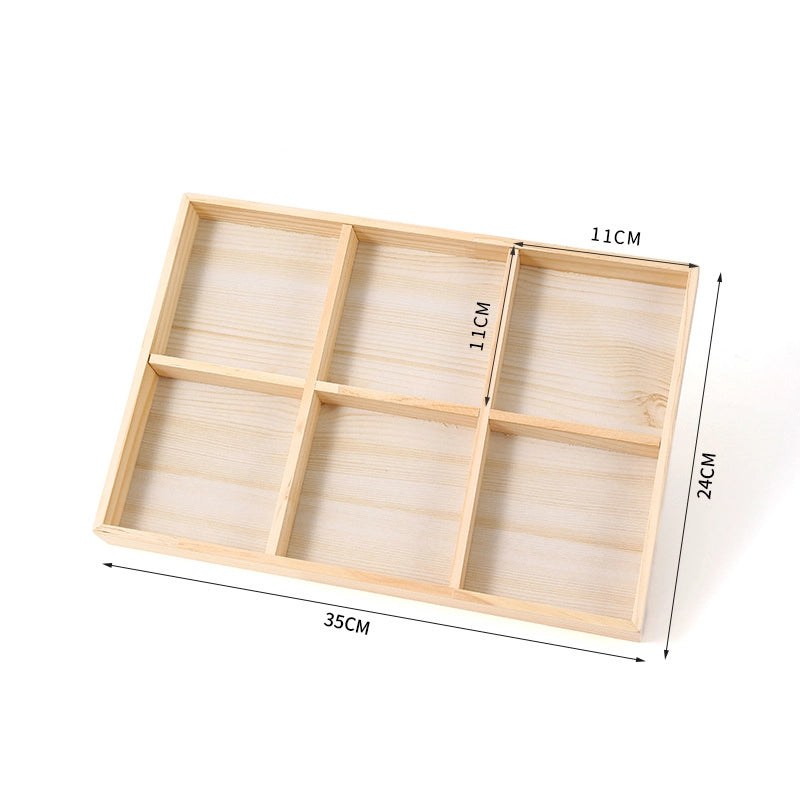 1 Piece Solid Wood Minimalist Square Jewelry Display
