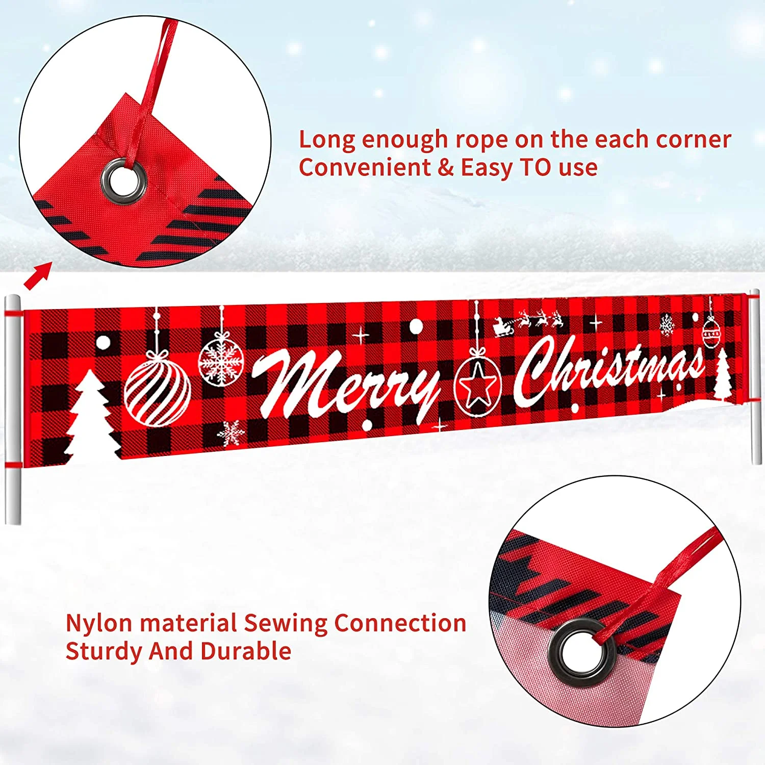 🔥 Christmas Outdoor Banner Flag Pulling🎄 - elevel