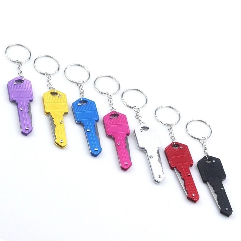 Minimalist Solid Color Metal Keychain