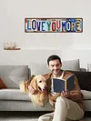 Love You More Vintage Metal Sign Plaque Above Door Street Sign Express Love & Warmth for Bedroom Living Room Home Bar Coffee Wall Decor