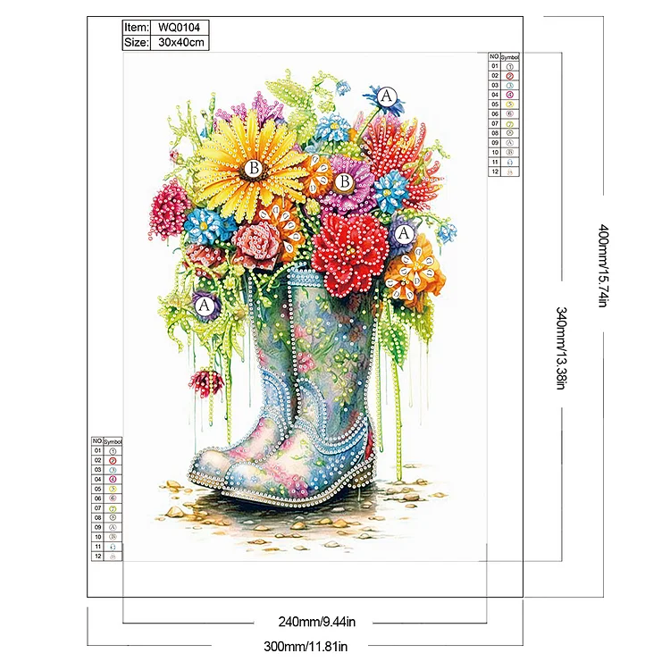 5d Diy Flower Partial Special Shape Drill Diamond Painting Home