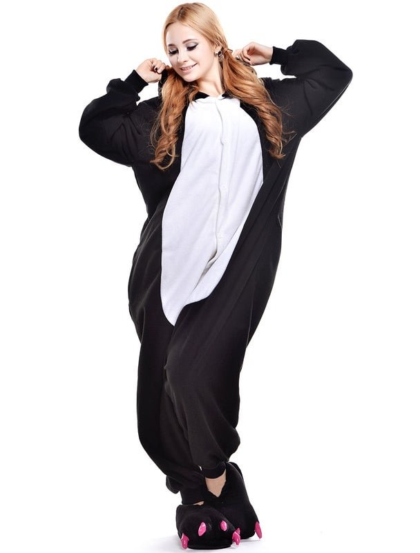 Kigurumi Pajama Penguin Onesie Adult Fleece Flannel Animal Jumpsuit Halloween Costume Novameme