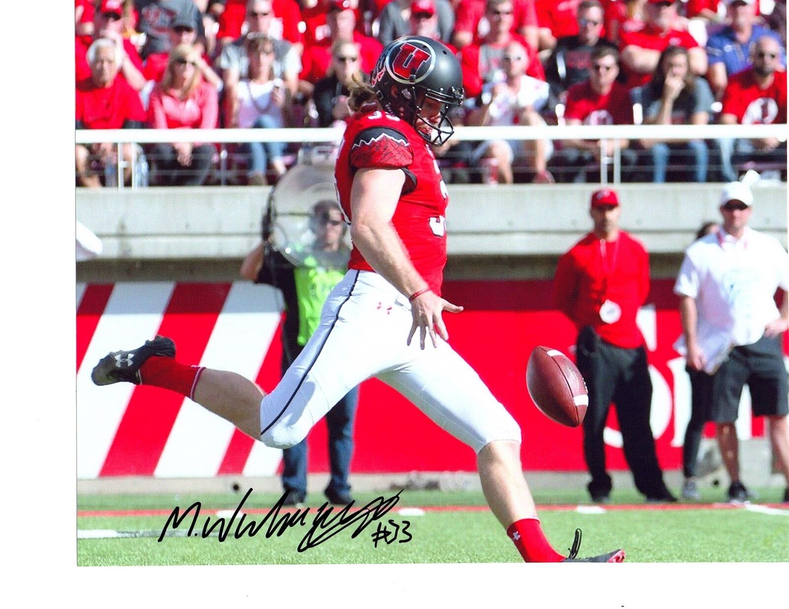 Mitch Wishnowsky Utah Utes signed autographed 8x10 football Photo Poster painting Australia b