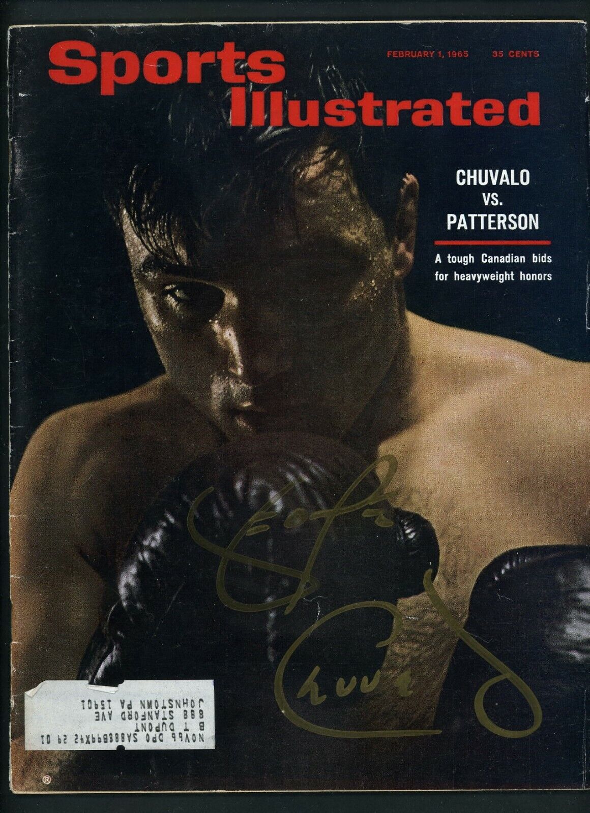 George Chuvalo Signed Autographed SPORTS ILLUSTRATED Magazine February 1st 1965