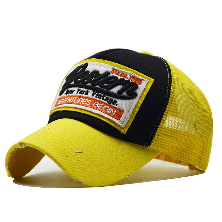 UOHSUHZEA Mens Baseball Hat with Embroidered Tiger Head Snapback Hip Hop Truck Driver Hat Womens Summer Outdoor Breathable Hat