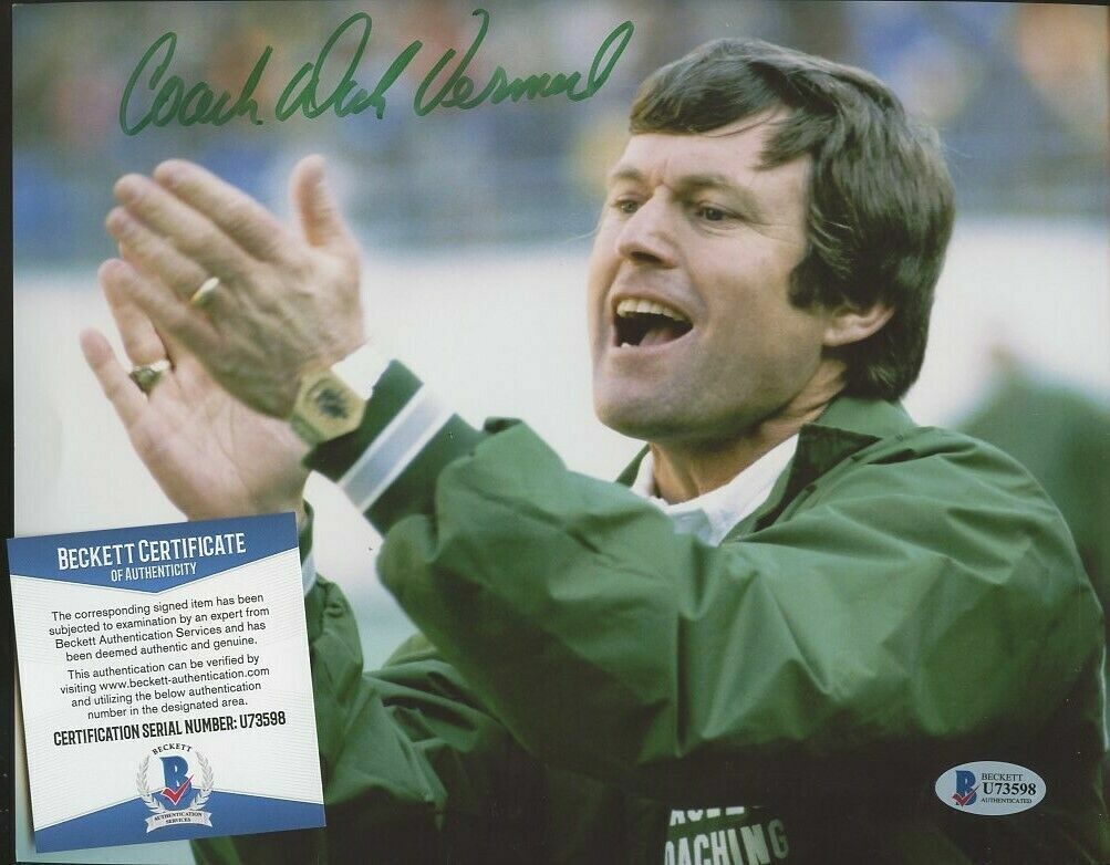 Dick Vermeil signed Philadelphia Eagles 8x10 autographed Photo Poster painting BAS Beckett COA