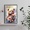 (40*60cm)Flower Bear - Full Round Drill Diamond Painting