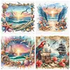 (Multi-Style) Love Shell Beach-11CT Stamped Cross Stitch 40*40cm/45*45cm tapestrymarket