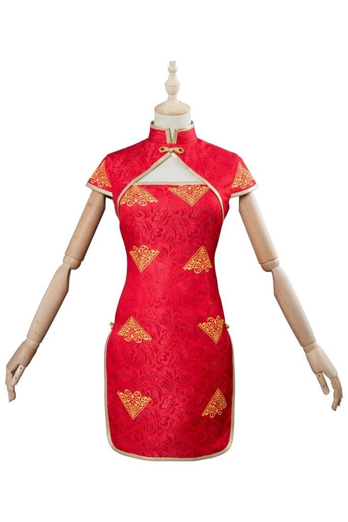 fate extella link nero saber cheongsam red dress cosplay costume