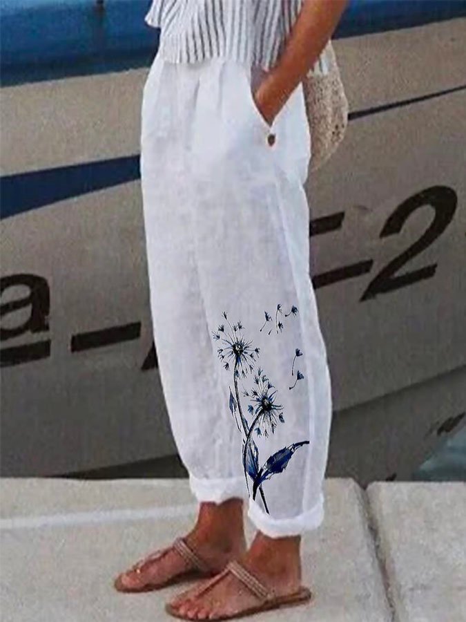 Floral Print Track Pants