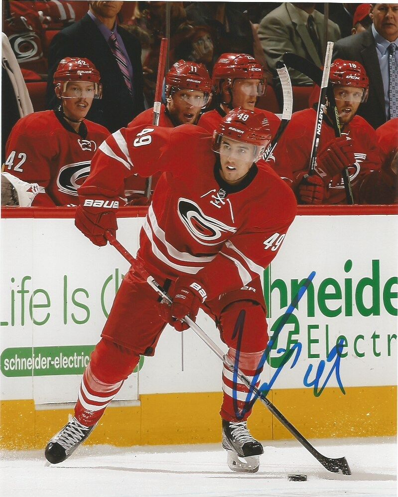 Carolina Hurricanes Victor Rask Signed Autographed 8x10 Photo Poster painting COA D