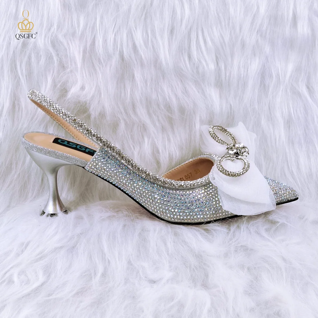 The latest INS Style Shoes And Bags To Match With Beautiful And Noble Ladies Shoes And Bag Decorated With Large Bows Party Shoes