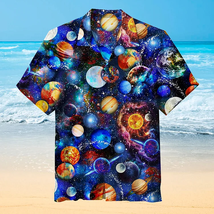 A Beautiful Solar System|Unisex Hawaiian Shirt