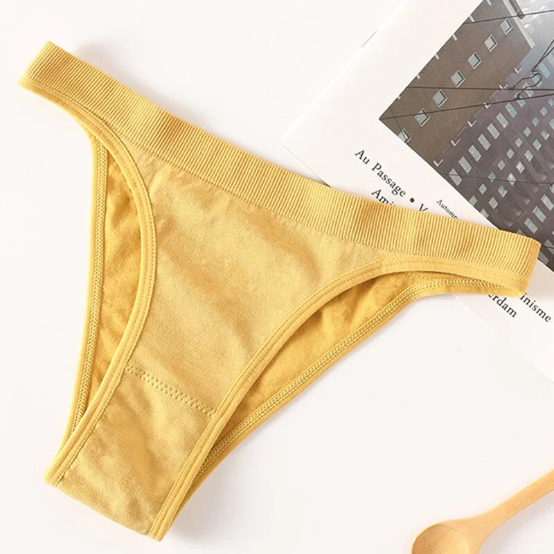 Women Thong Brazilian Panties Sexy G-String Female Underpants Bikini Cotton Gusset Sexy Lingerie Ladies Seamless Underwear