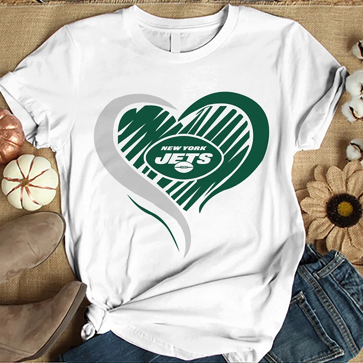New York Jets Women's White Relaxed T-Shirt