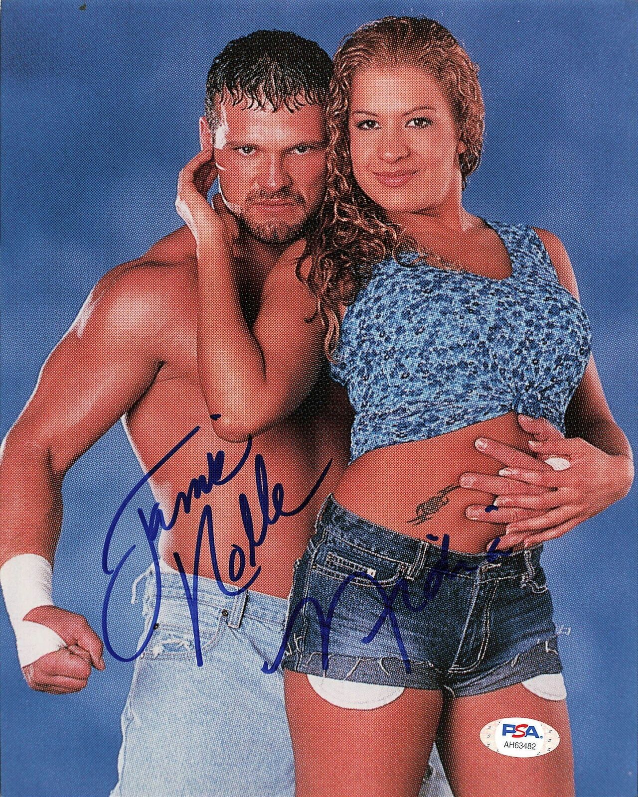 Nidia & Jaime Noble signed 8x10 Photo Poster painting PSA/DNA COA WWE Autographed Wrestling